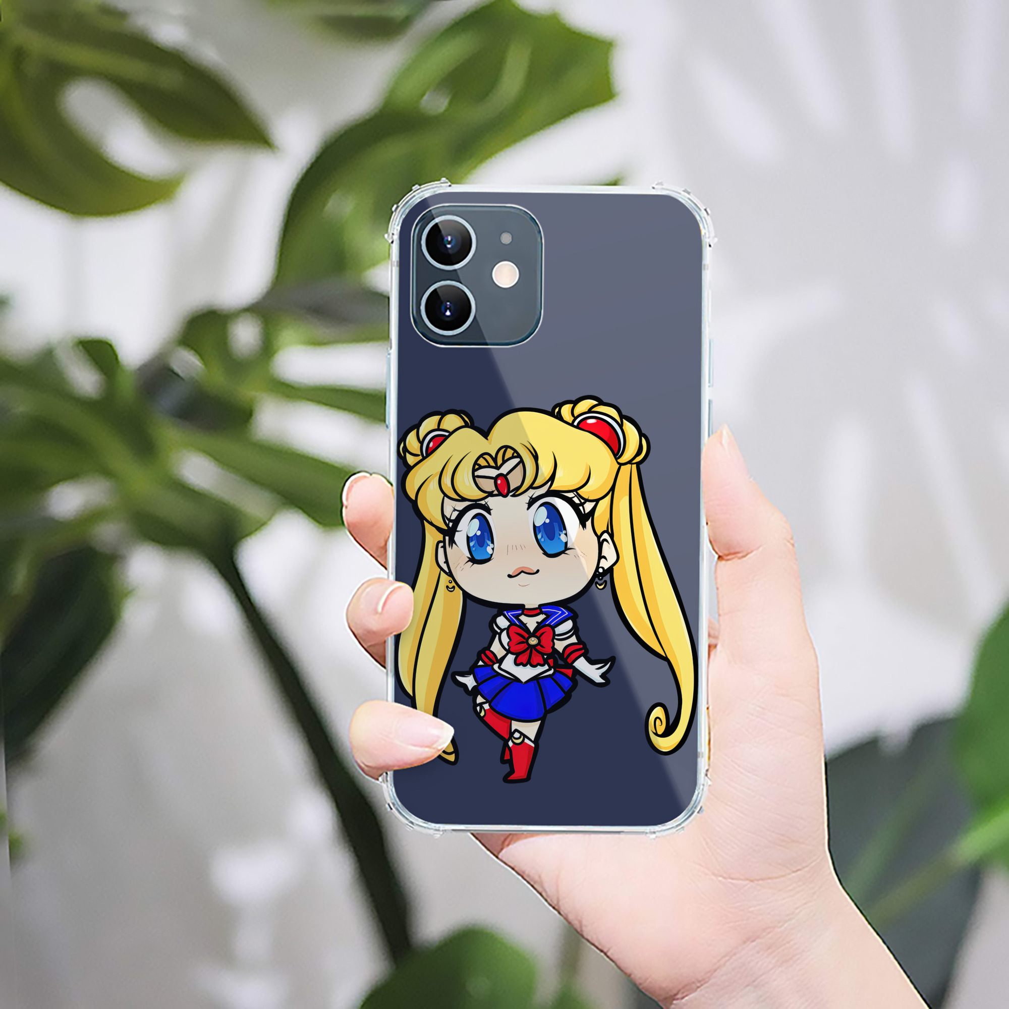 （画像用） 美少女戦士セーラームーン 月野 うさぎ つきの うさぎ Sailor Moon Tsukino Usagi 【iPhone 12シリーズ対応】透明スマホケース（クリアソフトケース）